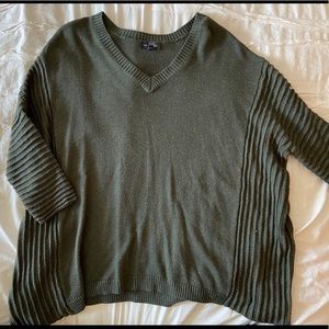 The Limited SMALL V-Neck Green Sweater